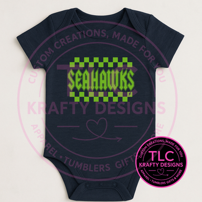 Bold Seattle Football Onesie - Football Game Day Onesie CK