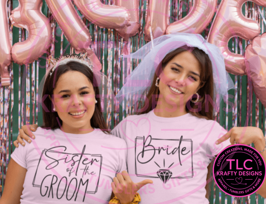 Simple Modern Bride and Crew Shirts - Bachelorette VIbes Apparel CK