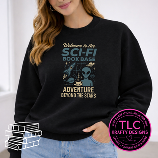 Sci-Fi Book Base Graphic Apparel - Book Lovers Design