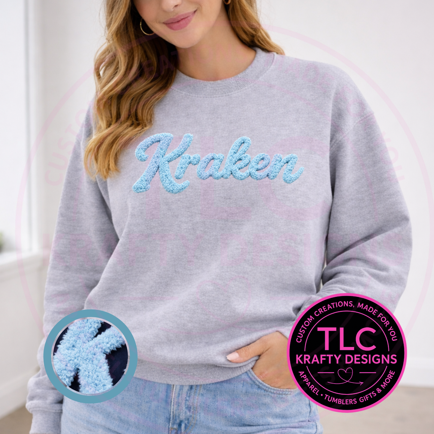 PREORDER XL Seattle Hockey Fluffy Chenille Patch