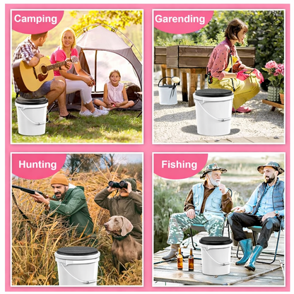 Custom Team Light-Up Bucket Packages | White LED Bucket with Lid | Custom UVT Design + Seat Lid Upgrade