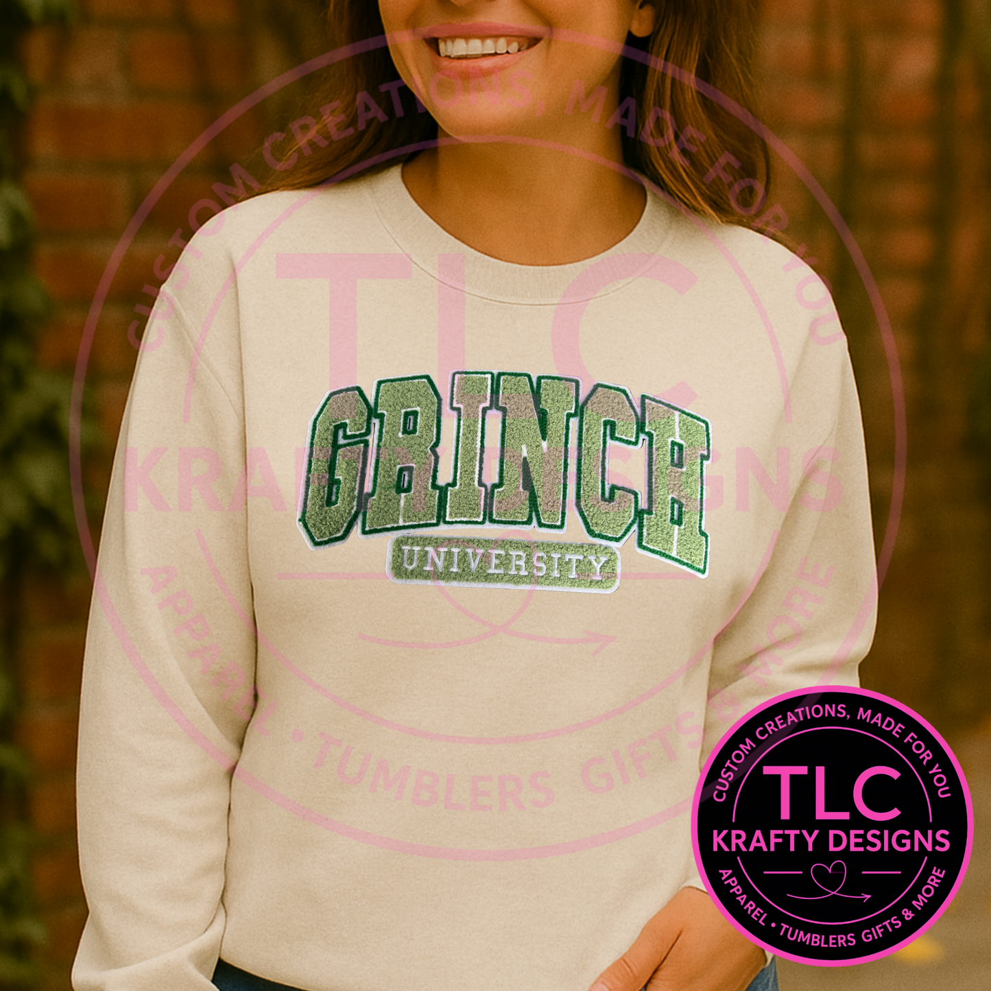 University Chenille Patch – Green Varsity Style Iron-On or Sew-On Applique, Holiday DIY Clothing