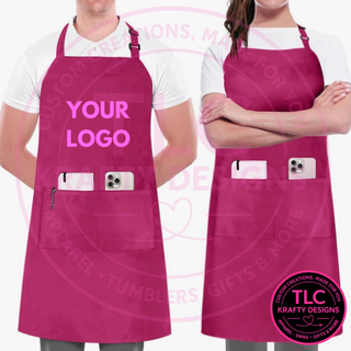 Custom Aprons with Personalized Designs | Adjustable Bib Apron with Pockets