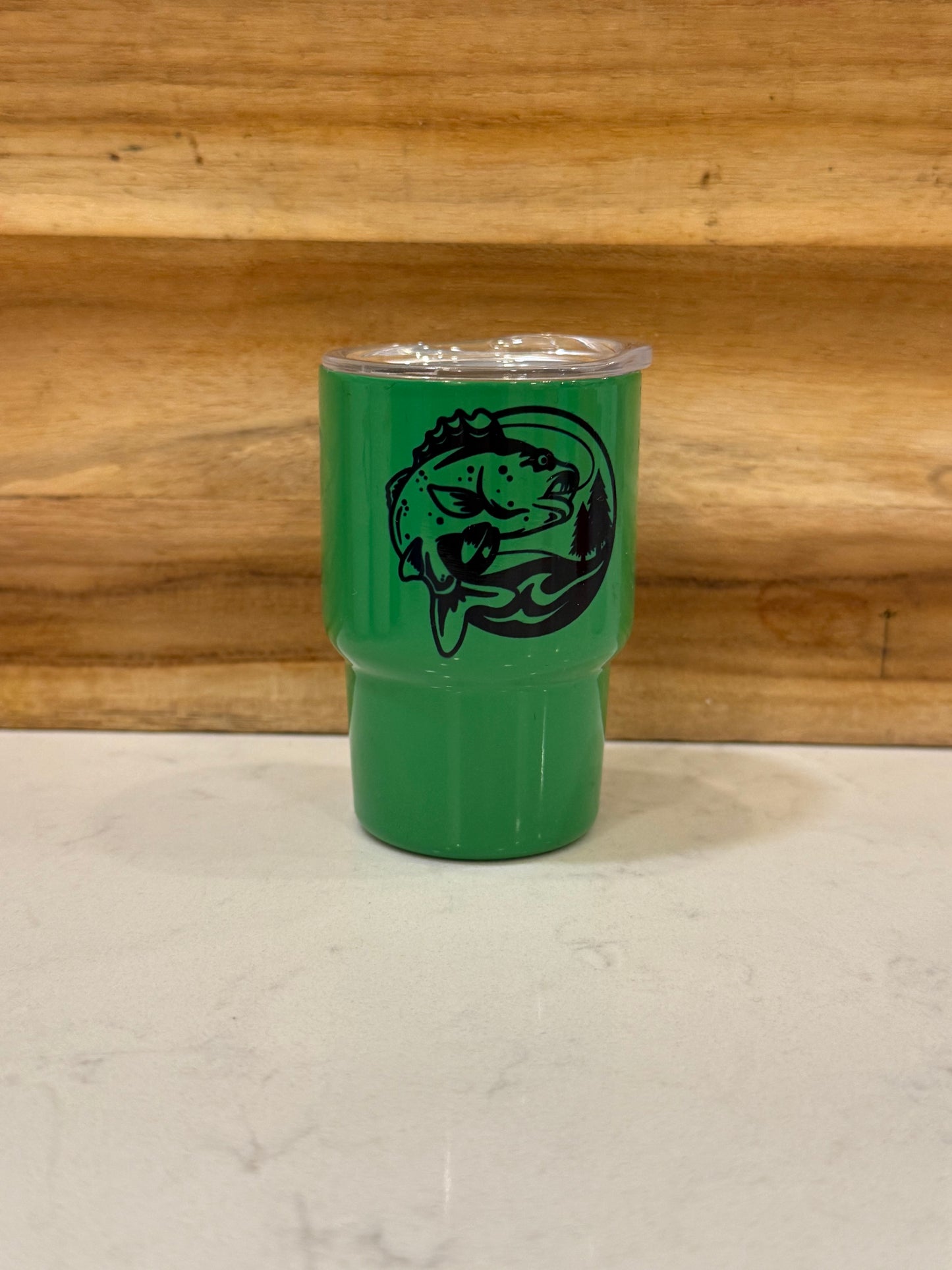 Finishing line logo 3oz mini shot glass