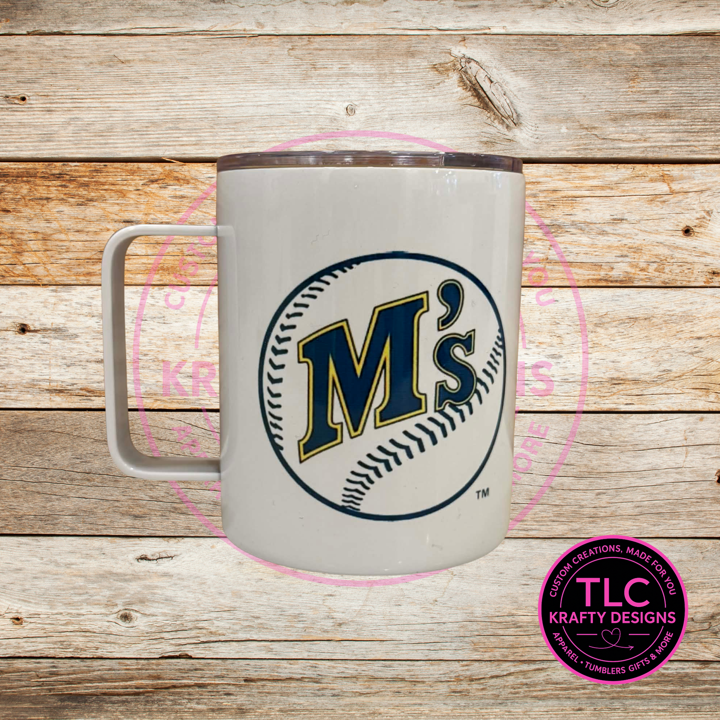Seattle Baseball "M" Logo Mug - 12oz Travel Mug With Lid CK