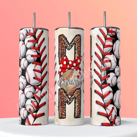 Fierce and heartfelt tumbler, a perfect blend of style and sentimentality designed for all the baseball-loving moms 20oz Sublimation Tumbler