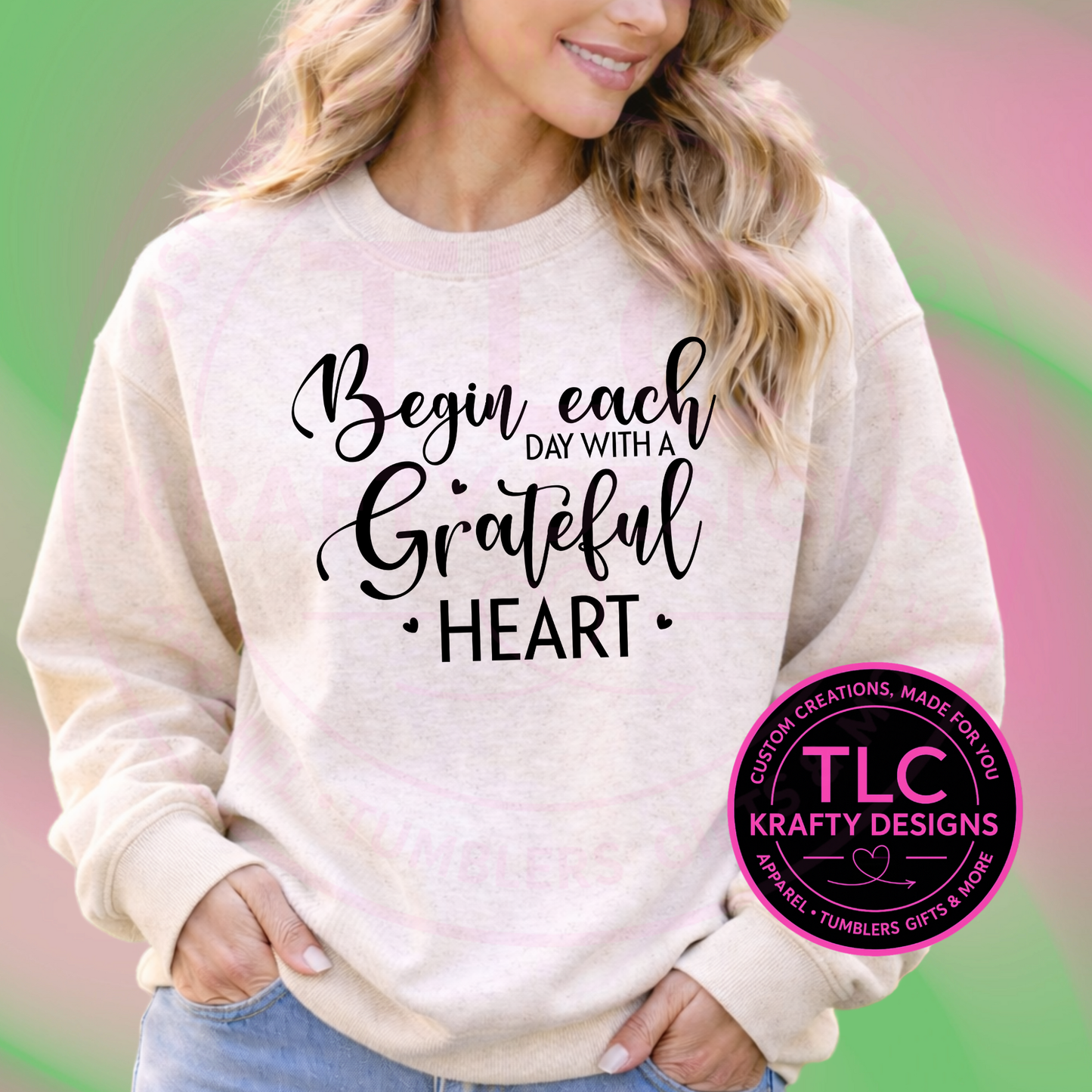Begin Each Day with a Grateful Heart – Inspirational Shirt or Sweatshirt
