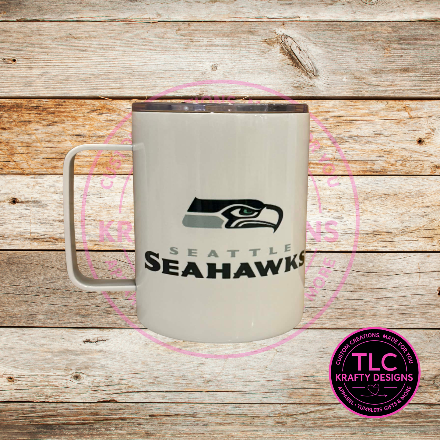 Seattle Football Mug - 12oz Travel Mug With Lid CK