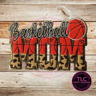 PREORDER XL Basketball Mom Chenille Patch – Spirit Wear Iron-On / Sew-On Appliqué CK