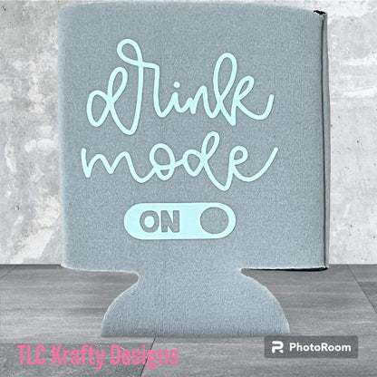 Drink Mode On Koozie Slim & Standard Can Cooler