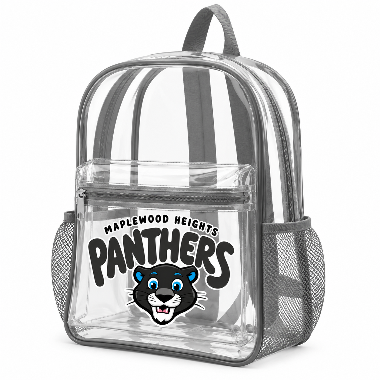 Maplewood Heights Panthers Clear Backpack – Custom School Spirit Bag