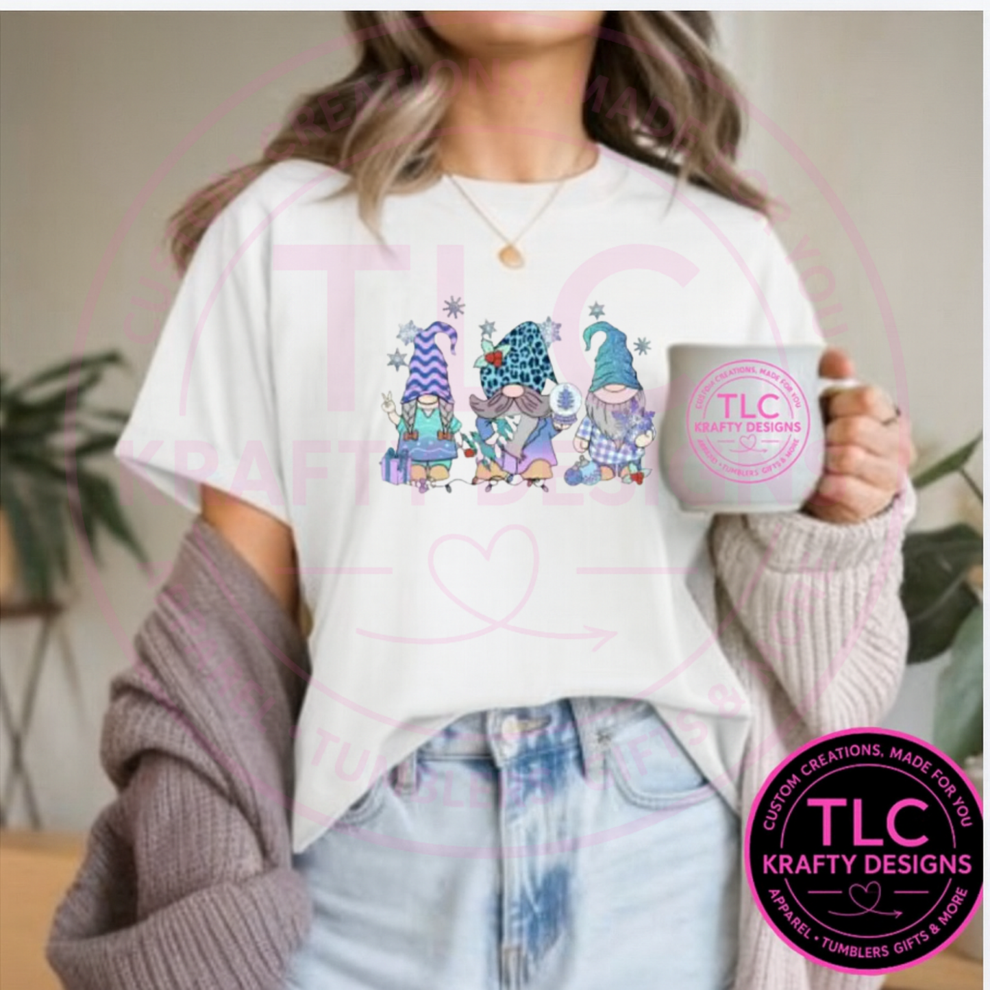 Winter Season Gnomes T-Shirt - Festive Christmas Long or Short Sleeve Tee CK