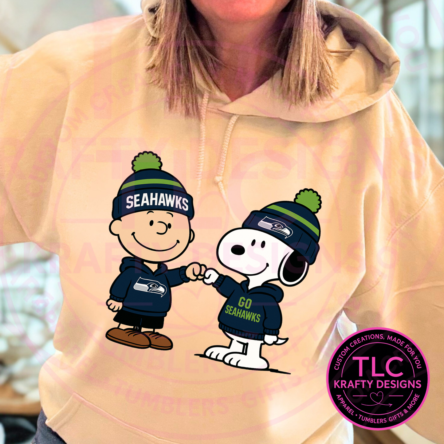 Seattle Football Snoopy Graphic  – Seattle Football T-Shirt or Sweatshirt