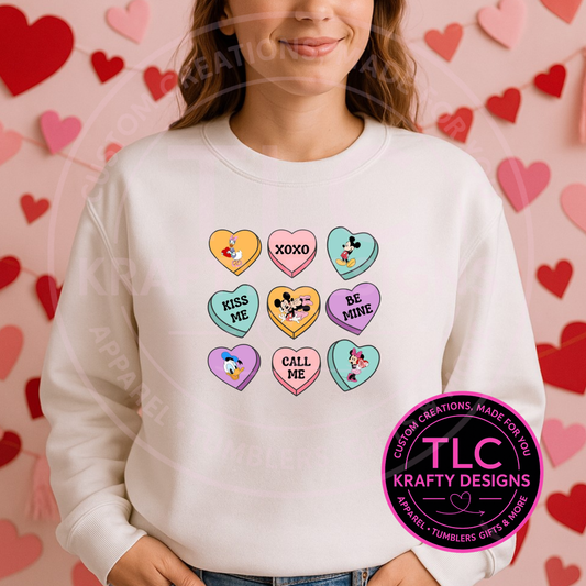 Valentine’s Day Conversation Hearts Tanks, Tees, and Long Sleeves