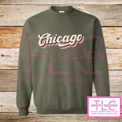 Retro Chicago Sweatshirt – Vintage-Inspired City Pride