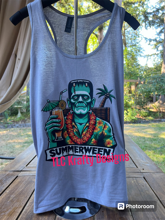 Summerween Frankenstein Tank Top