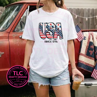 USA Since 1776 Design - Patriotic Summer Apparel