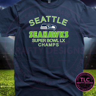Football Champs Classic Text Graphic Apparel – T-Shirt or Sweatshirt