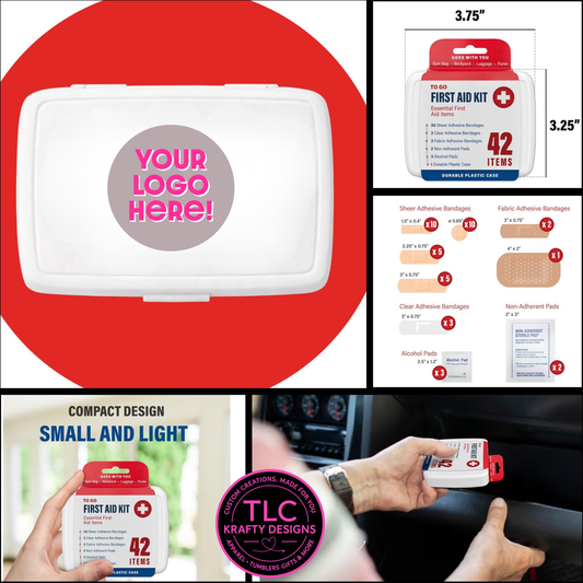 Custom Logo First Aid Kit : Compact Emergency Essentials - Personalized Business Swag