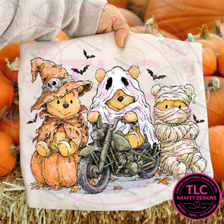 Cute Halloween Bear Trio Design – Spooky Season Apparel