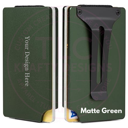 Custom Engraved Minimalist Wallet - Slim Metal Card Holder