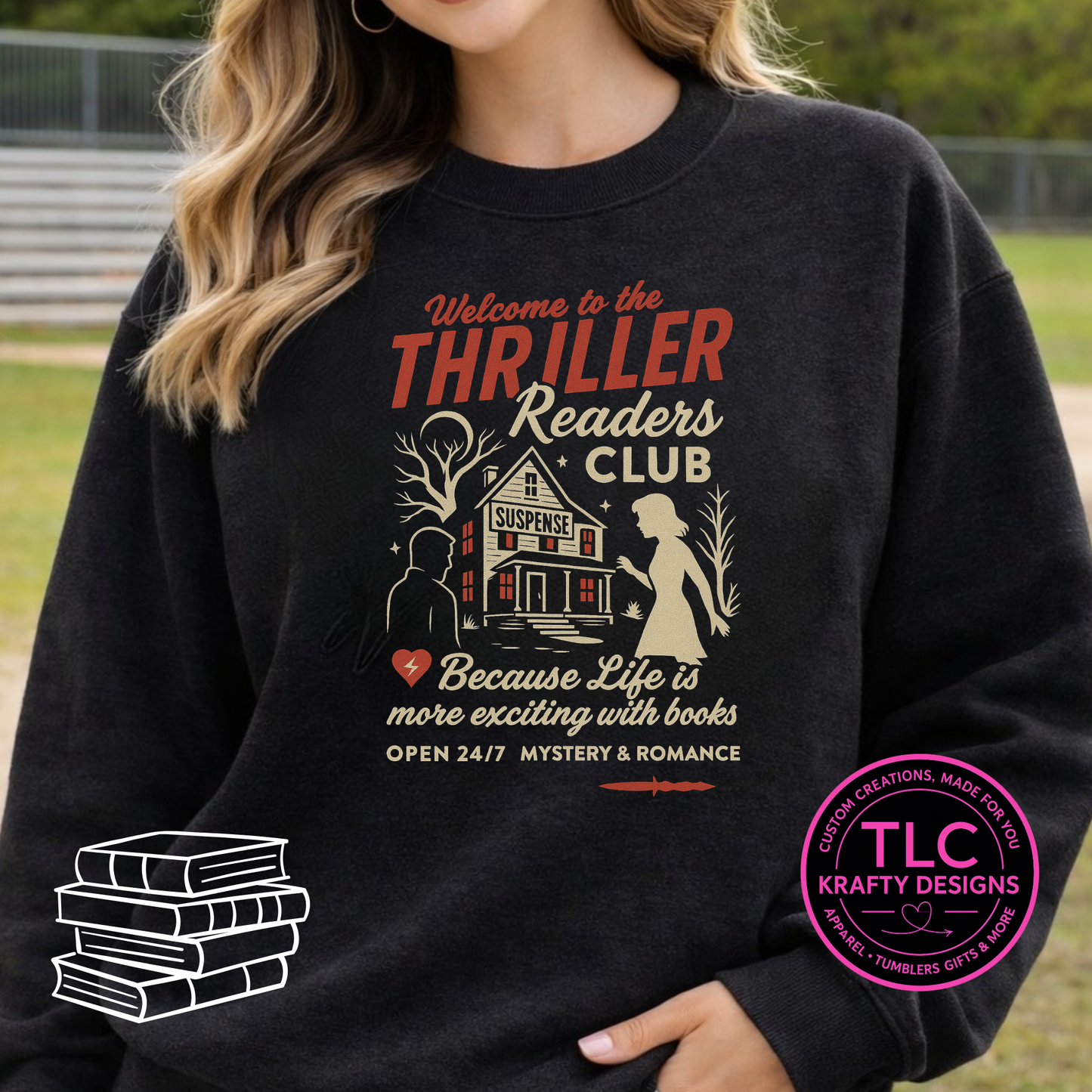 Thriller Readers Club Graphic Apparel - Book Lovers Design