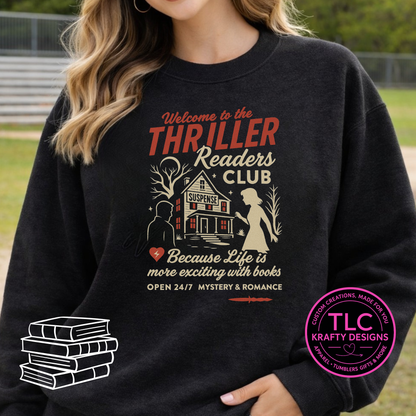 Thriller Readers Club Graphic Apparel - Book Lovers Design