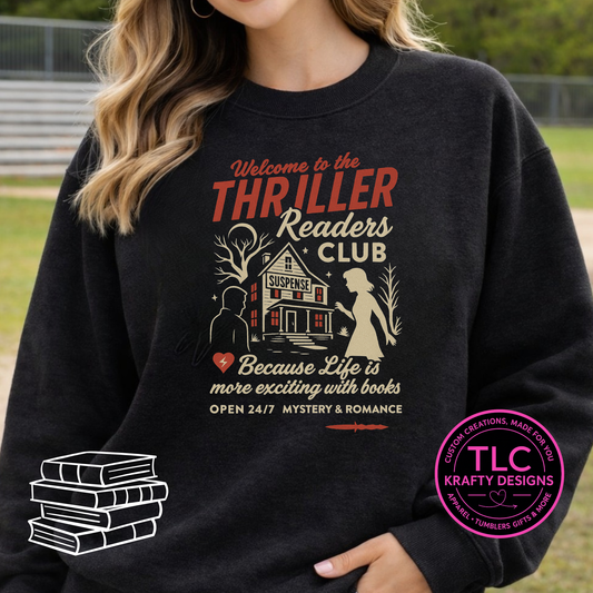 Thriller Readers Club Graphic Apparel - Book Lovers Design