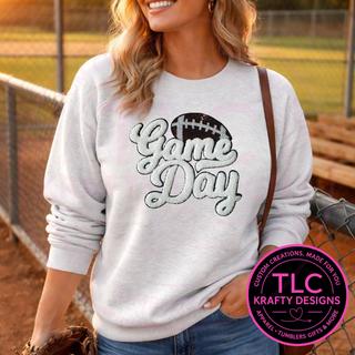 Game Day Chenille Patch Sweatshirt, Football Game Day Sweatshirt, Football Mom Sweatshirt