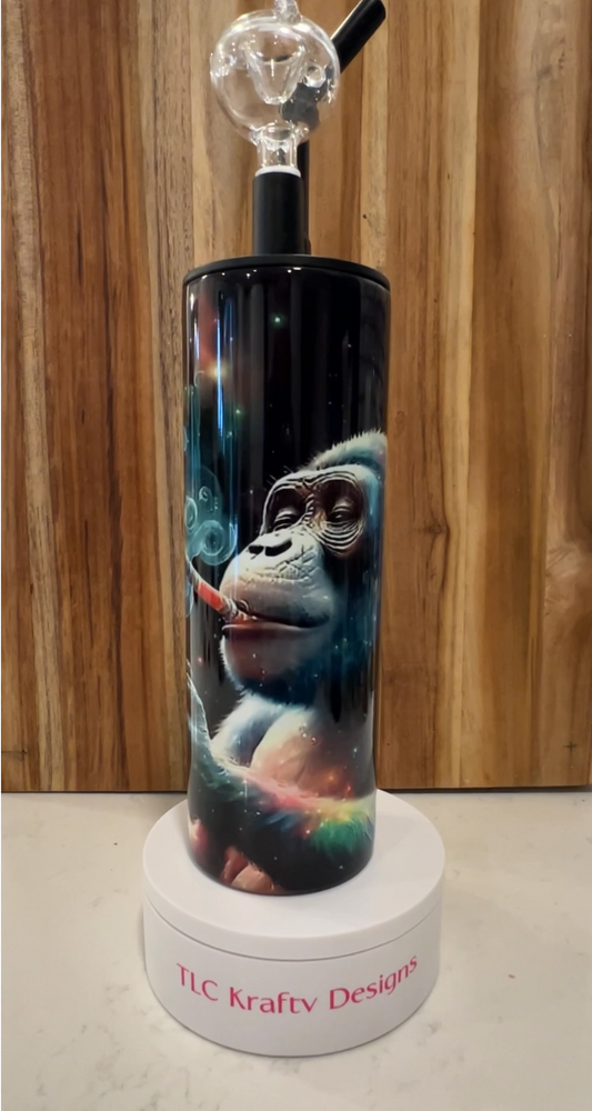 Smoking Monkey Hookah Tumbler with Hookah Lid