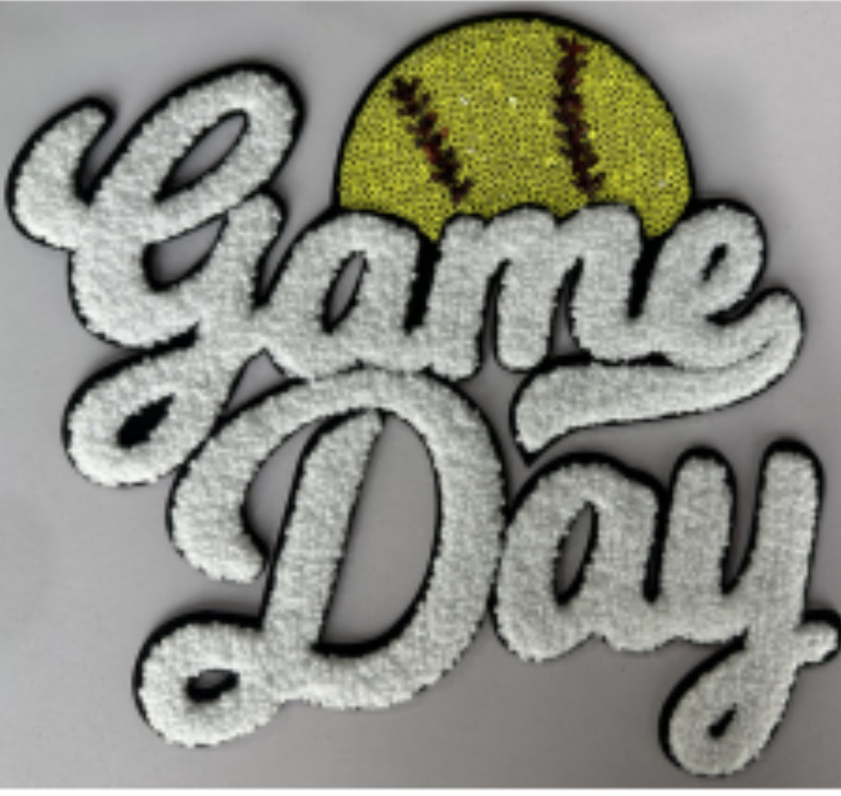 Game Day Softball Chenille Patch Sweatshirt – Crewneck or Hoodie