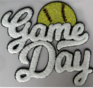 Game Day Softball Chenille Patch Sweatshirt – Crewneck or Hoodie