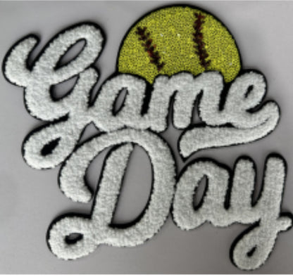 Game Day Softball Chenille Patch Sweatshirt – Crewneck or Hoodie