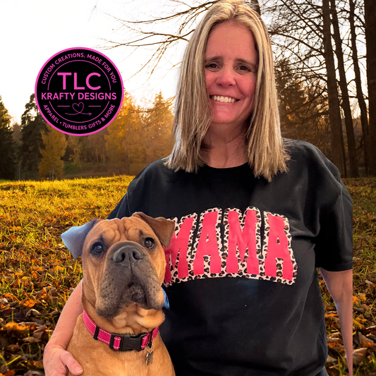 Pink Leopard MAMA Shirt or Sweatshirt