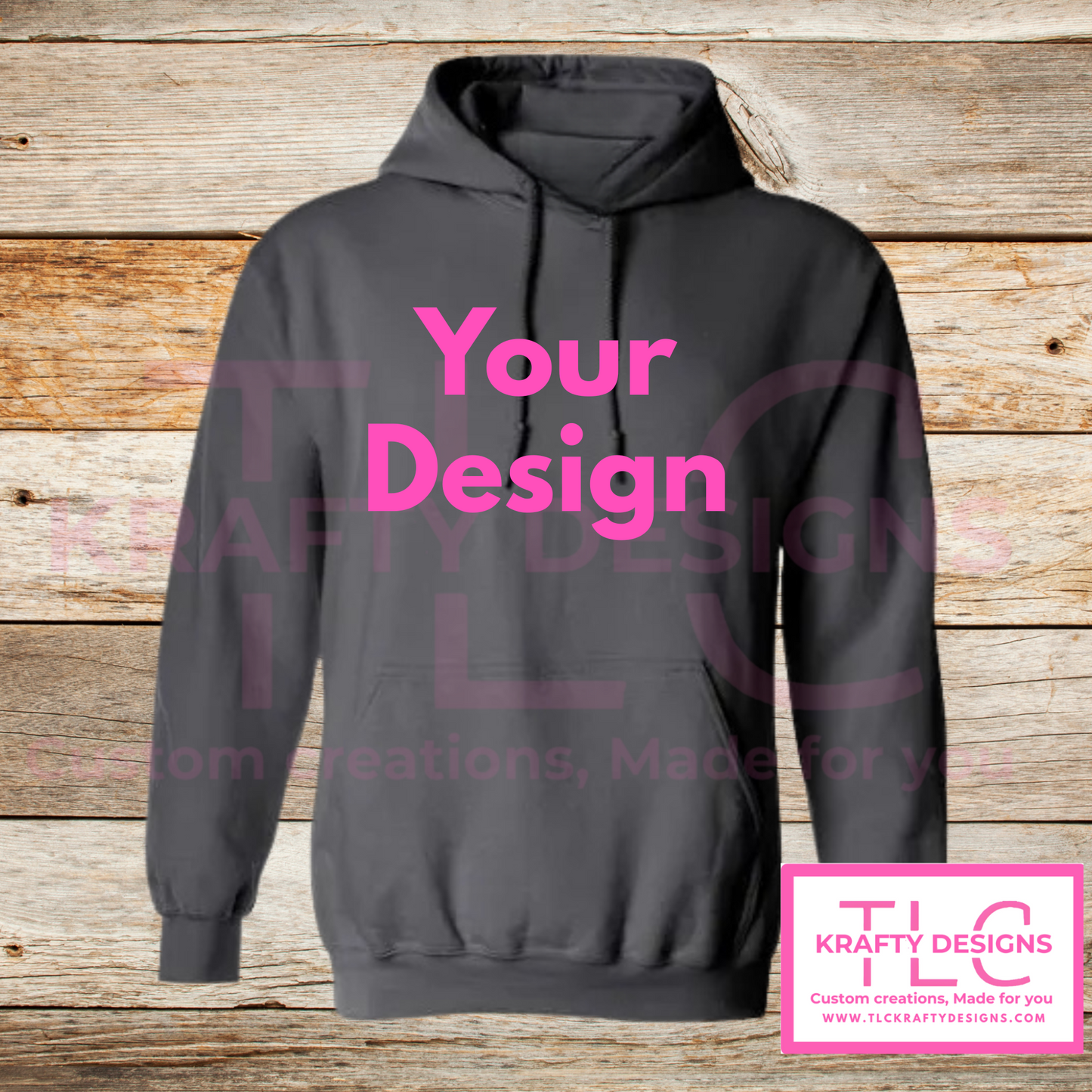 Customizable Sweatshirt (Hoodie & Crew -Add your Design