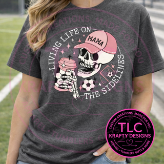 Soccer Mom Skull T-Shirt or Sweatshirt – Living Life On The Sidelines Graphic