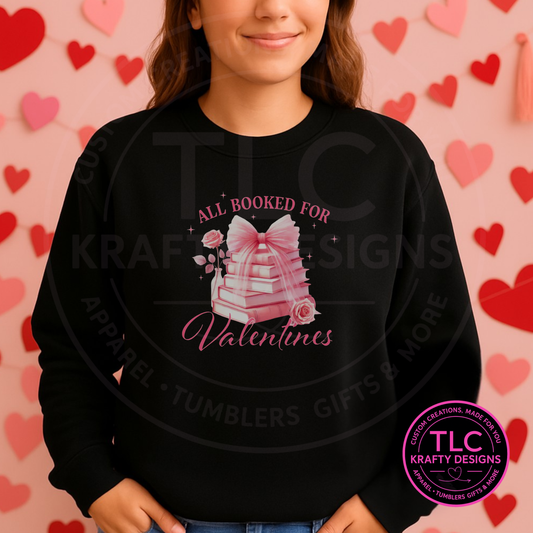 Booked & Busy With Books – Valentine Shirt or Sweatshirt