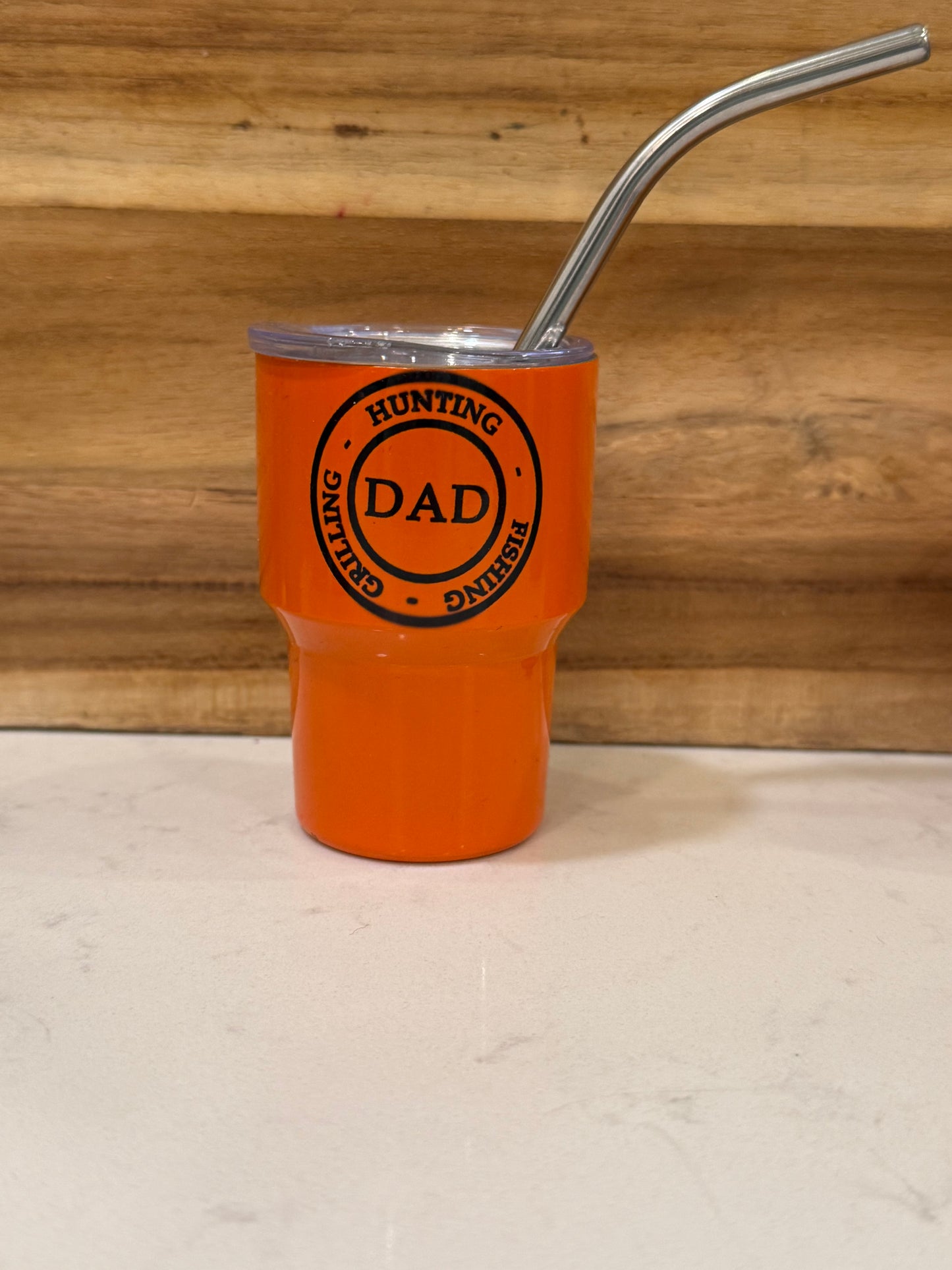 Hunting fishing grilling, dad 3oz mini shot glass