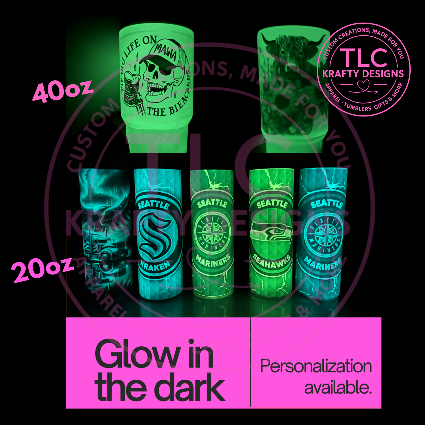Wicked Inspired 20oz Tumbler – Changed for Good Design (Standard or Glow)
