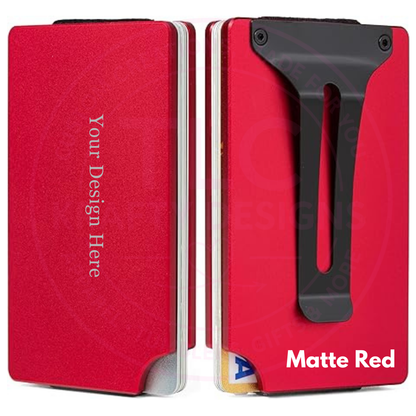 Custom Engraved Minimalist Wallet - Slim Metal Card Holder