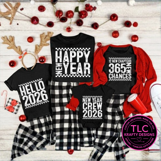 New Year's Crew T-Shirt - New Year's Eve Short Sleeve Tee CK