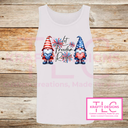 Let Freedom Ring Gnome Design – Patriotic Summer Apparel