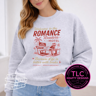 Romance Readers Motel Graphic Apparel - Book Lovers Design