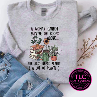 Books And A Lot Of Plants Design - Plant Lover Apparel