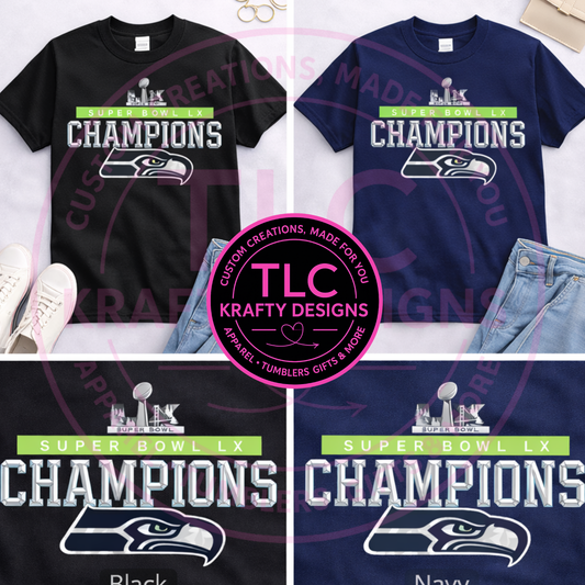Football Championship Neon Green Classic Banner Graphic Apparel – T-Shirt or Sweatshirt