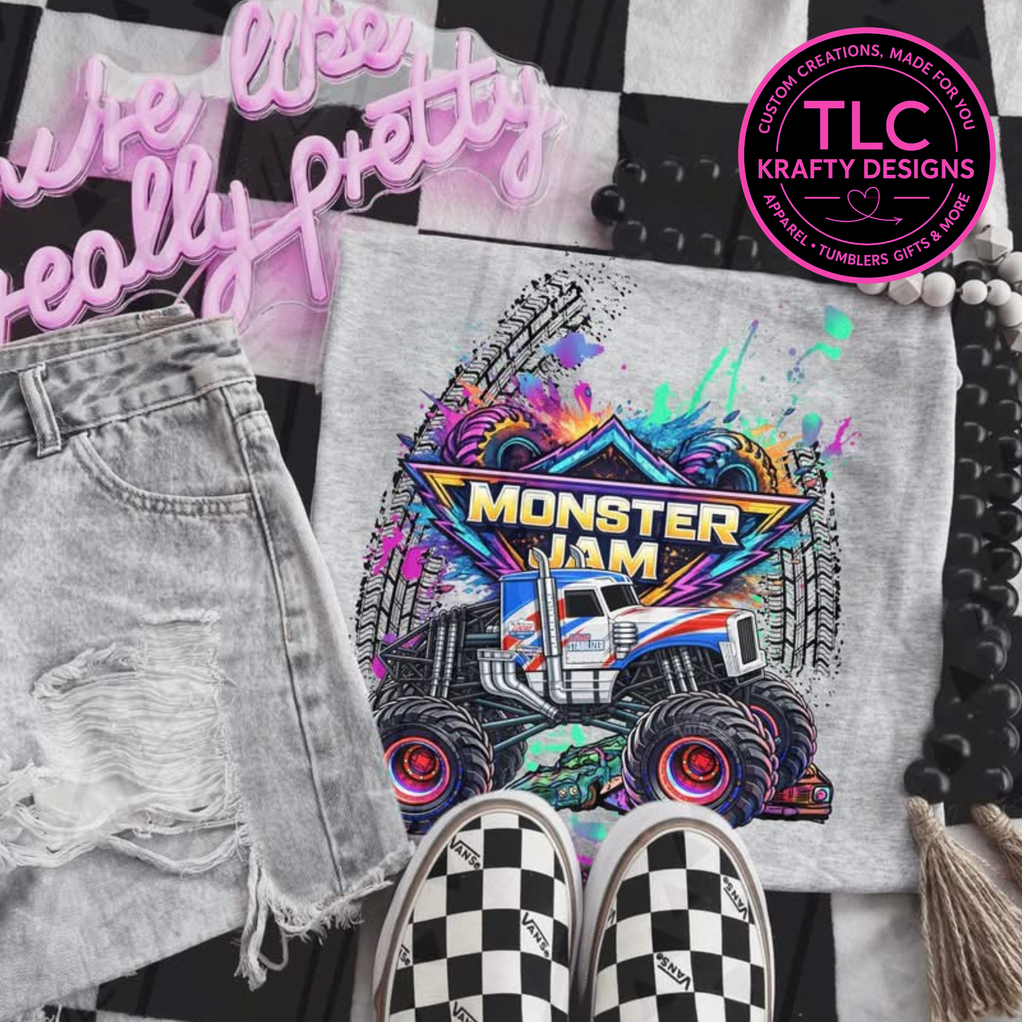 Semi-Truck Monster Truck Apparel - Monster Truck Vibes