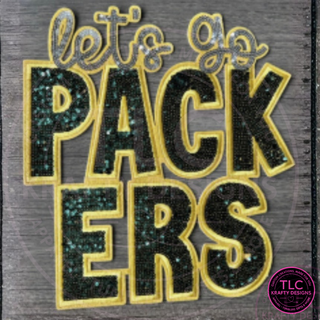 Let’s Go Packers Patch – Game Day Varsity Patch for Jackets, Sweatshirts & Fan Apparel