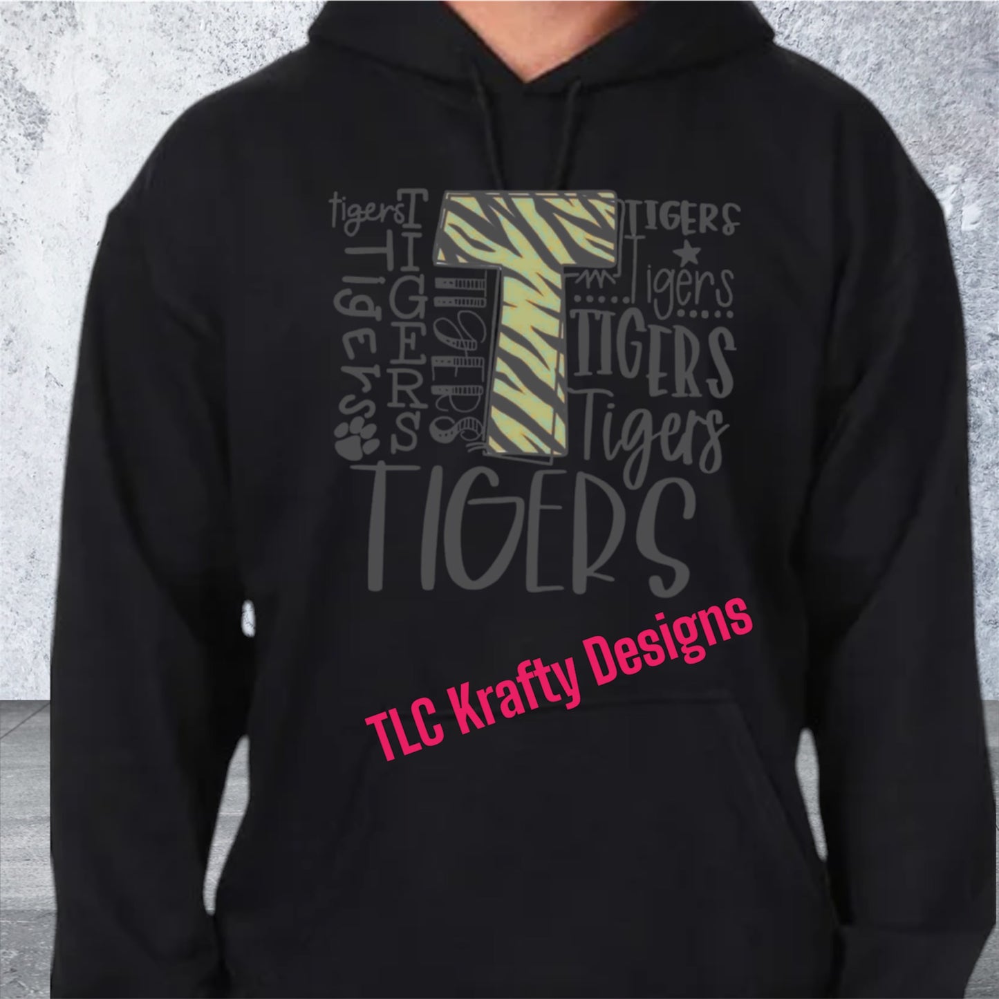 Tigers Typography Hoodie