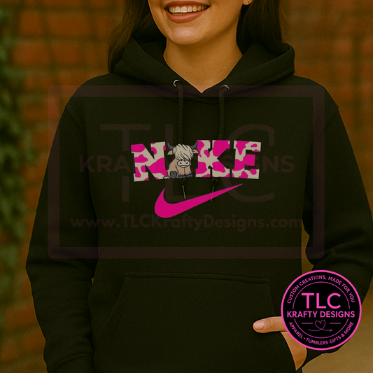 Pink Cow Camo Graphic Hoodie – T-Shirt or Sweatshirt
