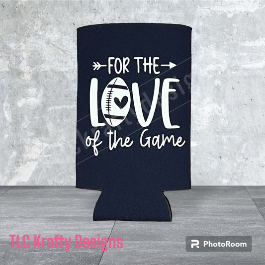 For the Love of the Game Customized Slim Koozie Can holder